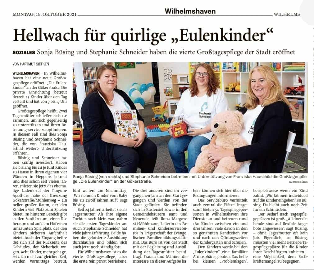 Zeitungsartikel Wilhelmshaven